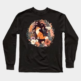 Cottagecore Aesthetic Fox Cute Vintage Long Sleeve T-Shirt